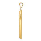 14k Polished Tube Cross Pendant