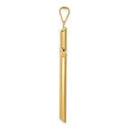 14k Polished Tube Cross Pendant