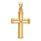 14k Polished Stamping Cross Pendant