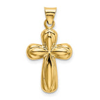 14k Polished Stamping Cross Pendant