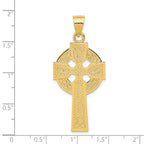 14k Polished Celtic Cross Pendant