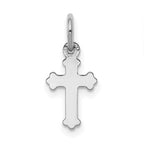 14k White Gold Mini Polished Cross Charm