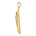 14k Two-Tone Polished Crucifix Pendant