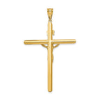 14k Two-Tone Polished Crucifix Pendant
