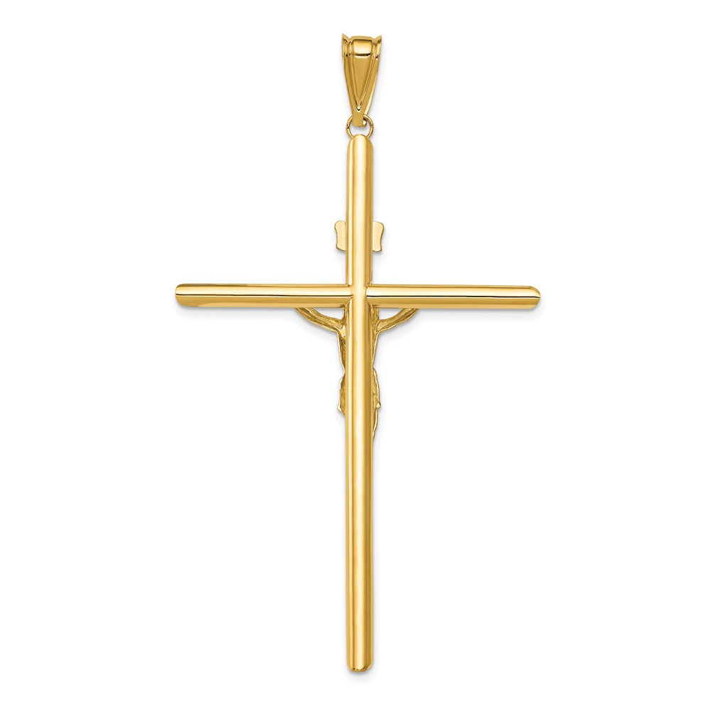14k Two-Tone Polished INRI Crucifix Pendant