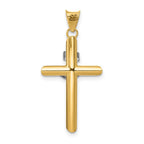 14k Two-Tone Polished INRI Crucifix Pendant