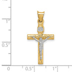 14k Two-Tone Crucifix Pendant