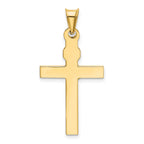 14k Two-Tone and White Rhodium INRI Crucifix Pendant