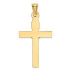 14K Two-Tone and White Rhodium Crucifix Pendant