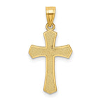 14k Diamond-cut Crucifix Pendant