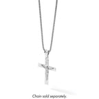 14k White Gold Crucifix Pendant