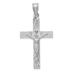 14k White Gold Crucifix Pendant