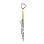 14k Two-tone Crucifix Pendant