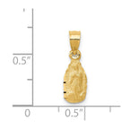 14k Satin and Diamond-cut Small Our Lady of Guadalupe Pendant