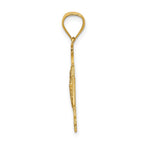 14k Polished Solid San Benito 2-Sided Cross Pendant