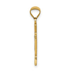 14K and White Rhodium Semi-solid St. Benedict Cross Pendant