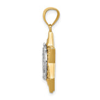 14K Two-Tone Fancy Star Of David and Menorah Pendant