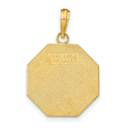 14k Polished I'LL NEVER STOP LOVING YOU Stopsign Pendant