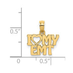 14k I HEART MY EMT Charm