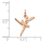 14K Rose Gold Polished 3-D Ballerina Charm