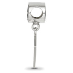 Sterling Silver LogoArt Kappa Alpha Theta Sorority Greek Letters Enameled Oval with Kite Dangle Bead