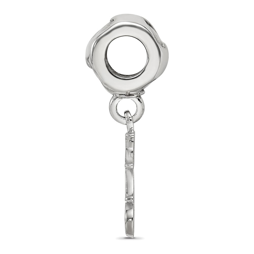 Sterling Silver RH-Plate LogoArt Kappa Alpha Theta Vertical Letters Heart B