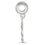 Sterling Silver Rhodium-plated LogoArt Kappa Delta Teddy Bear on Bead