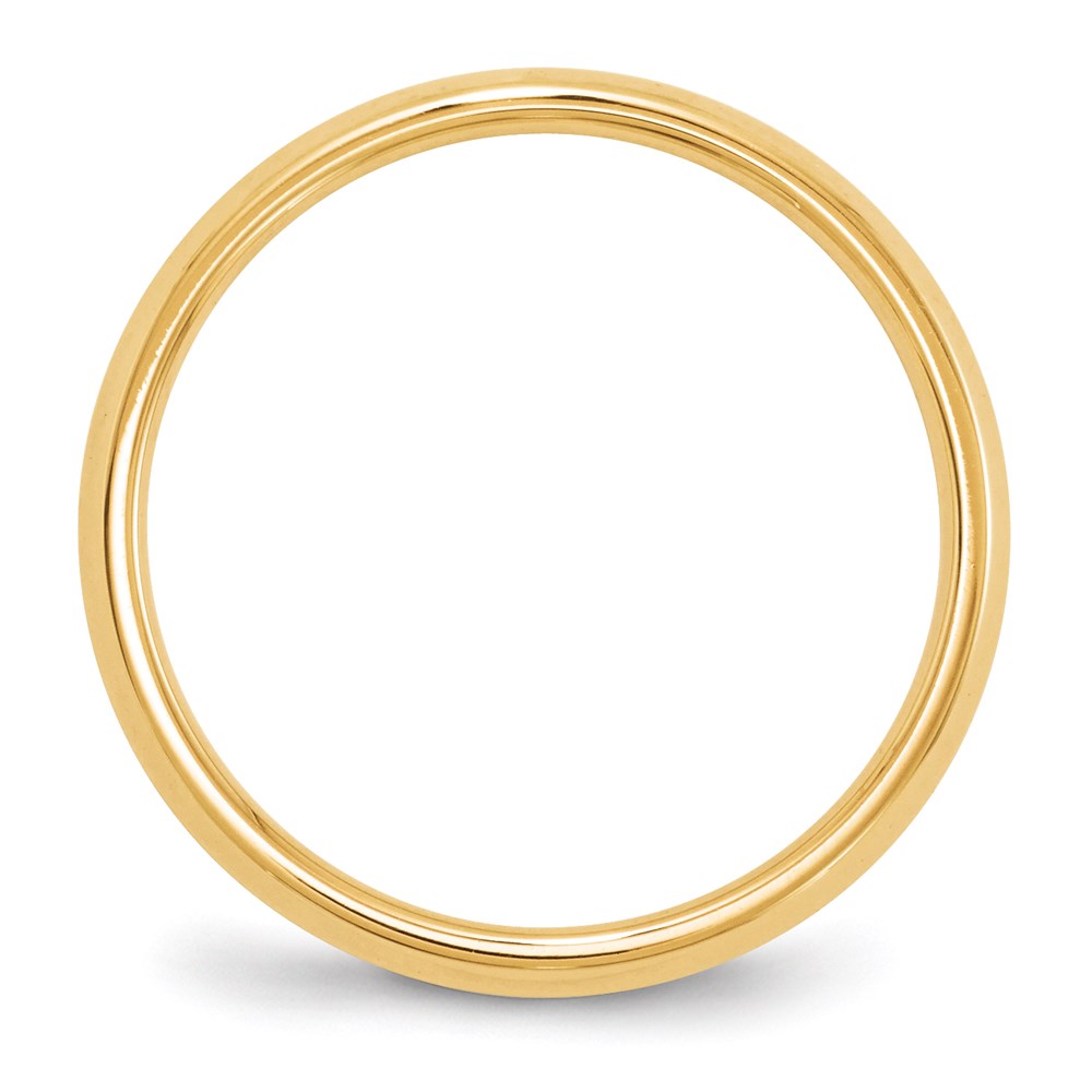 14k Yellow Gold 2.5mm Knife Edge Comfort Fit Wedding Band