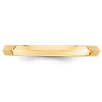 14k Yellow Gold 2.5mm Knife Edge Comfort Fit Wedding Band