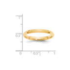 14k Yellow Gold 2.5mm Knife Edge Comfort Fit Wedding Band
