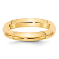 14k Yellow Gold 4mm Knife Edge Comfort Fit Wedding Band