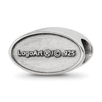 Sterling Silver LogoArt Kappa Kappa Gamma Sorority Greek Letters Enameled Oval Bead
