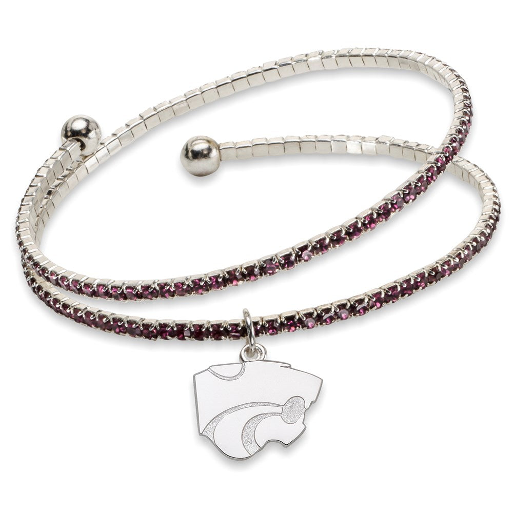 KANSAS STATE UNIV AMPED LOGO CRYSTAL BRACELET