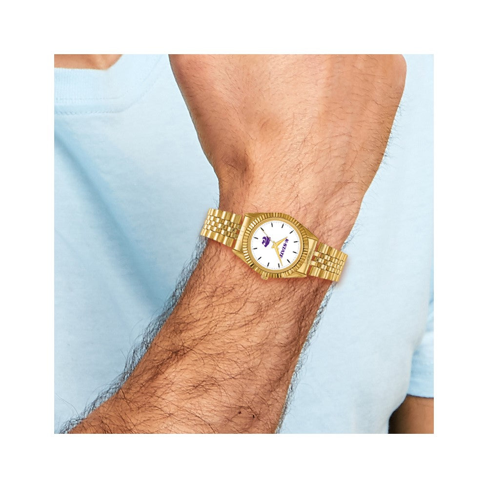 LogoArt Kansas State University Pro Gold-tone Gents Quartz Watch