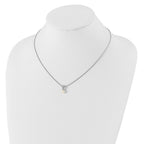 Kelly Waters Rhodium-plated White Simulated Pearl CZ Necklace