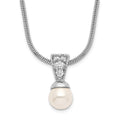 Kelly Waters Rhodium-plated White Simulated Pearl CZ Necklace