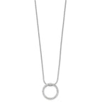 Kelly Waters Rhodium-plated Clear CZ Circle 18 inch Necklace