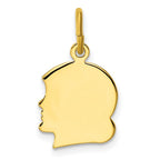 Kelly Waters Gold-plated Small Engraveable Girl Head Charm