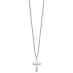 Kelly Waters Rhodium-plated Medium Polished Cross 18 inch Necklace