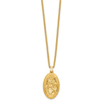 Kelly Waters Gold-plated Large Oval St. Christopher Medal 24 inch Necklace