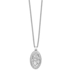 Kelly Waters Rhodium-plated Large Oval St. Christopher Medal 24in Necklace