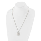 Kelly Waters Rhodium-plated St. Florian Medal 24 inch Necklace