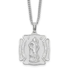 Kelly Waters Rhodium-plated St. Florian Medal 24 inch Necklace