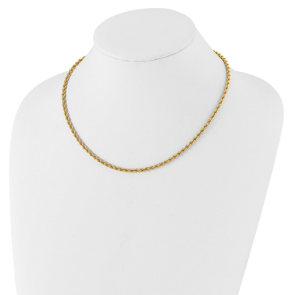 Kelly Waters Gold-plated 3mm Diamond Cut French Rope Chain