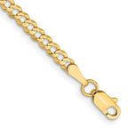 14K 3.1mm Lightweight Flat Cuban with Lobster Clasp Bracelet