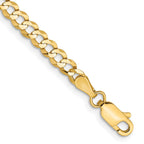 14K 3.7mm Lightweight Flat Cuban with Lobster Clasp Bracelet