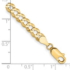 14K 4.7mm Lightweight Flat Cuban with Lobster Clasp Bracelet