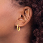 14K Polished Twisted Hoop Earrings