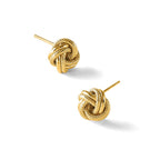 14K Polished D/C Love Knot Post Earrings
