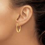 14K Polished Hoop Earrings